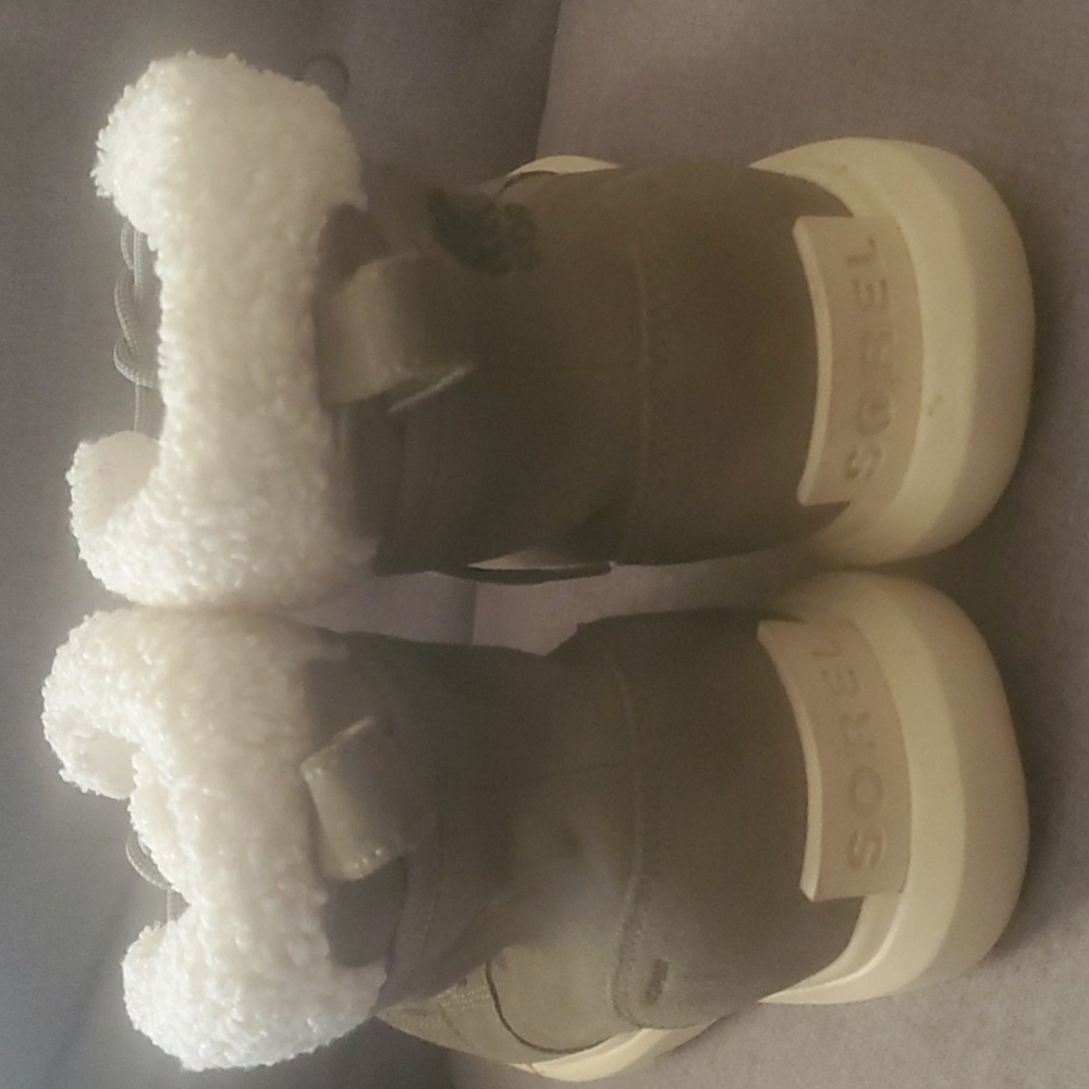 Sorel Waterproof Boots Women's Sz 8 Grey Off-white Lightweight Winter Boots - Picture 15 of 16